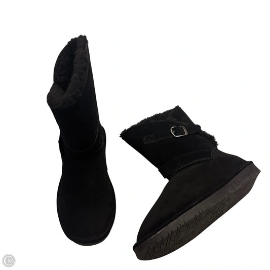 Boots Mid-calf Flats By Bearpaw In Black, Size: 7