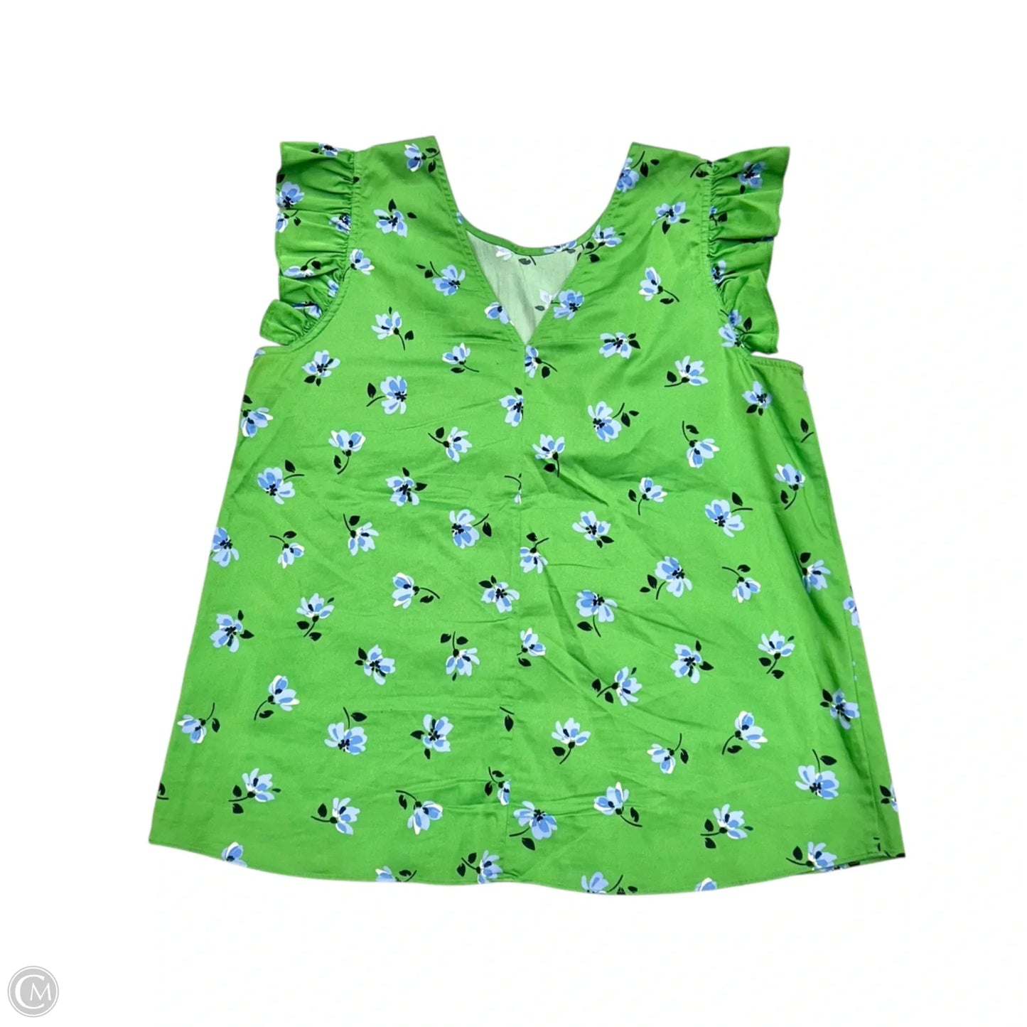 Top Short Sleeve Designer By Kate Spade In Blue & Green, Size: S