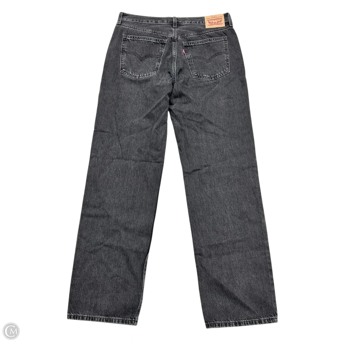 Jeans Straight By Levis In Black Denim, Size: 8