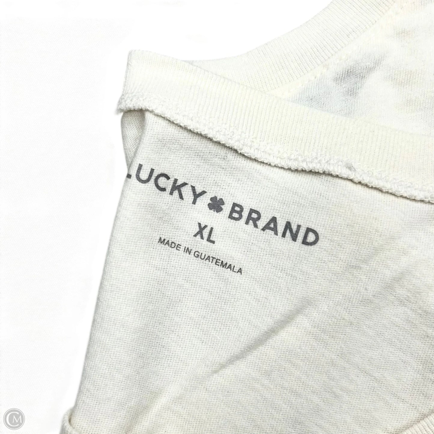 Top Short Sleeve By Lucky Brand In Tan, Size: Xl