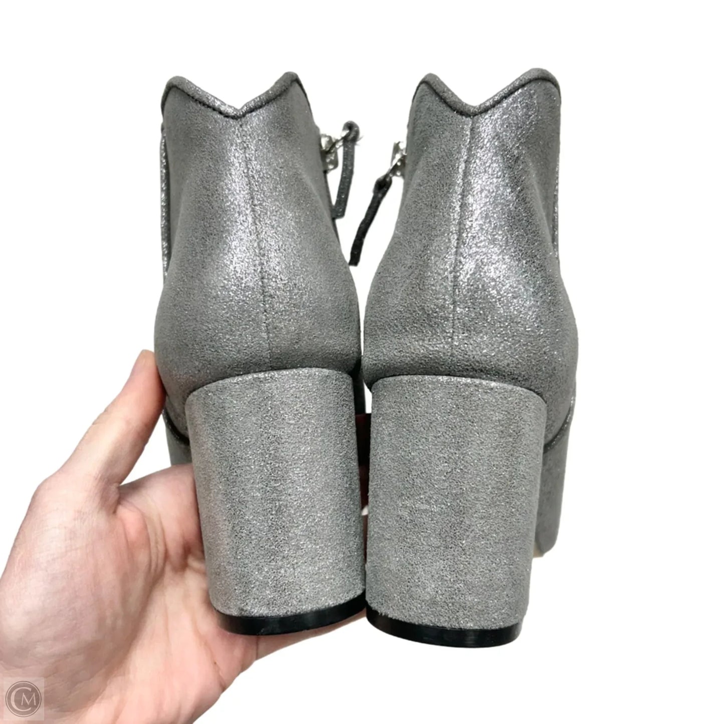 Boots Ankle Heels By White House Black Market In Silver, Size: 7.5