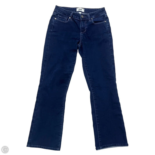 Jeans Boot Cut By Paige In Blue Denim, Size: 0