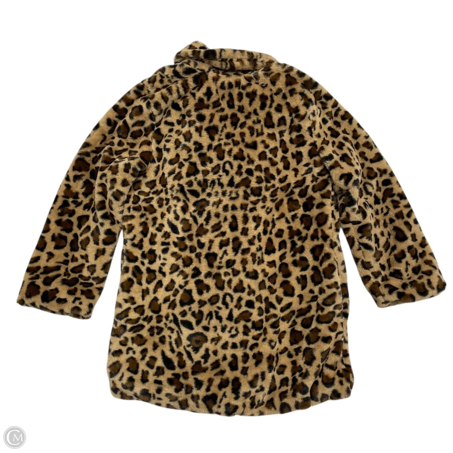 Jacket Faux Fur & Sherpa By Love Tree In Leopard Print, Size: M