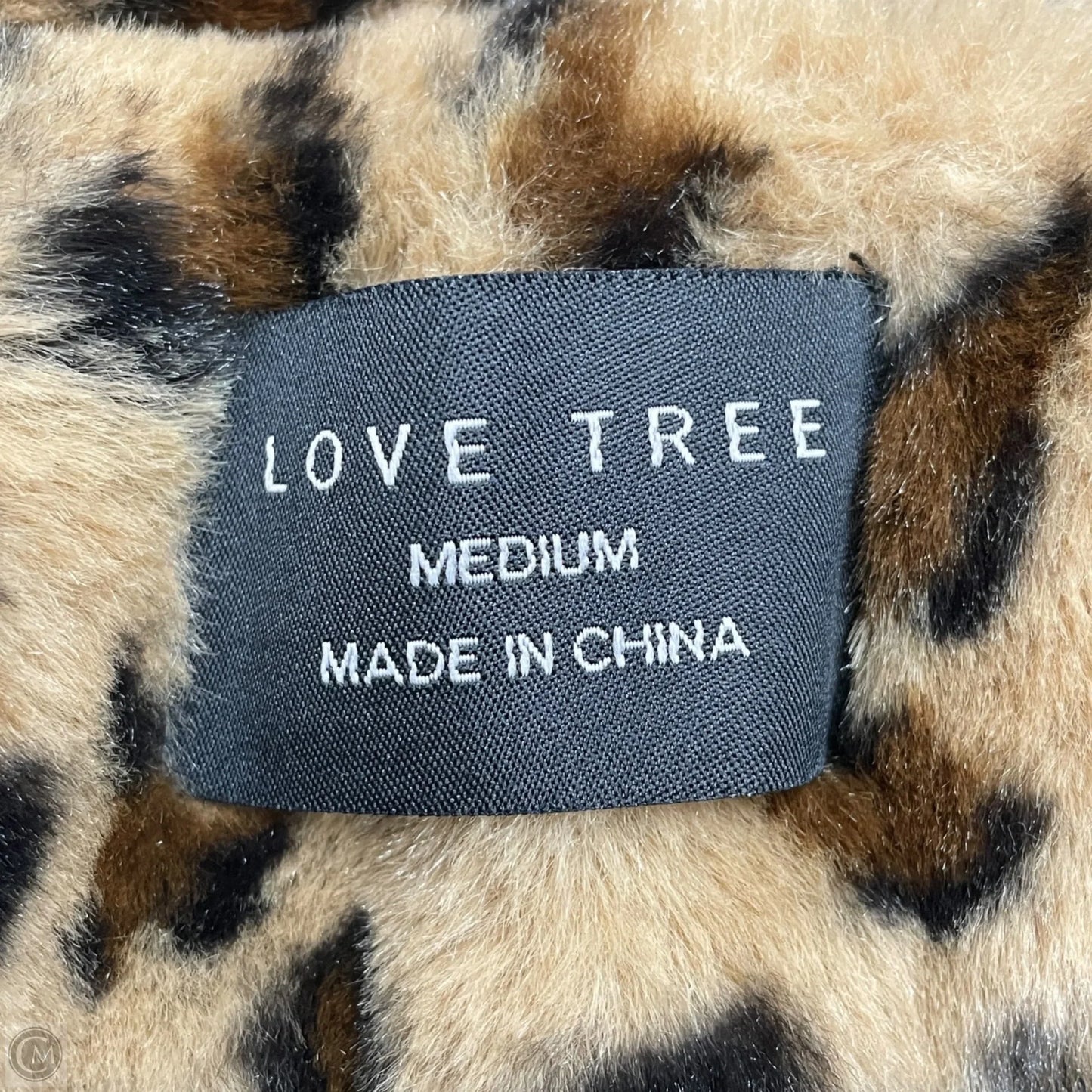 Jacket Faux Fur & Sherpa By Love Tree In Leopard Print, Size: M