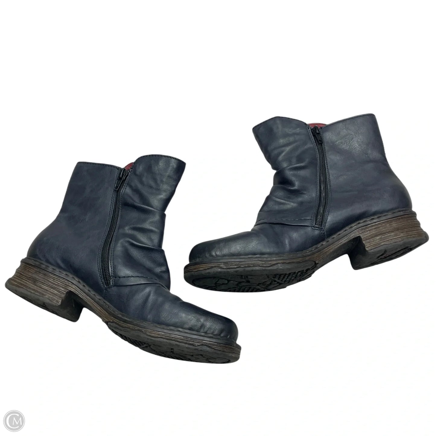 Boots Ankle Flats By Riekers In Navy, Size: 7.5