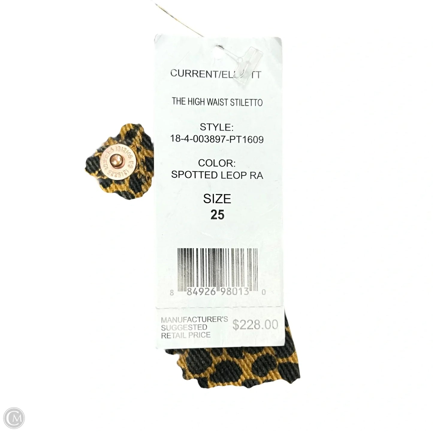 Jeans Skinny By Current/elliott In Leopard Print, Size: 0