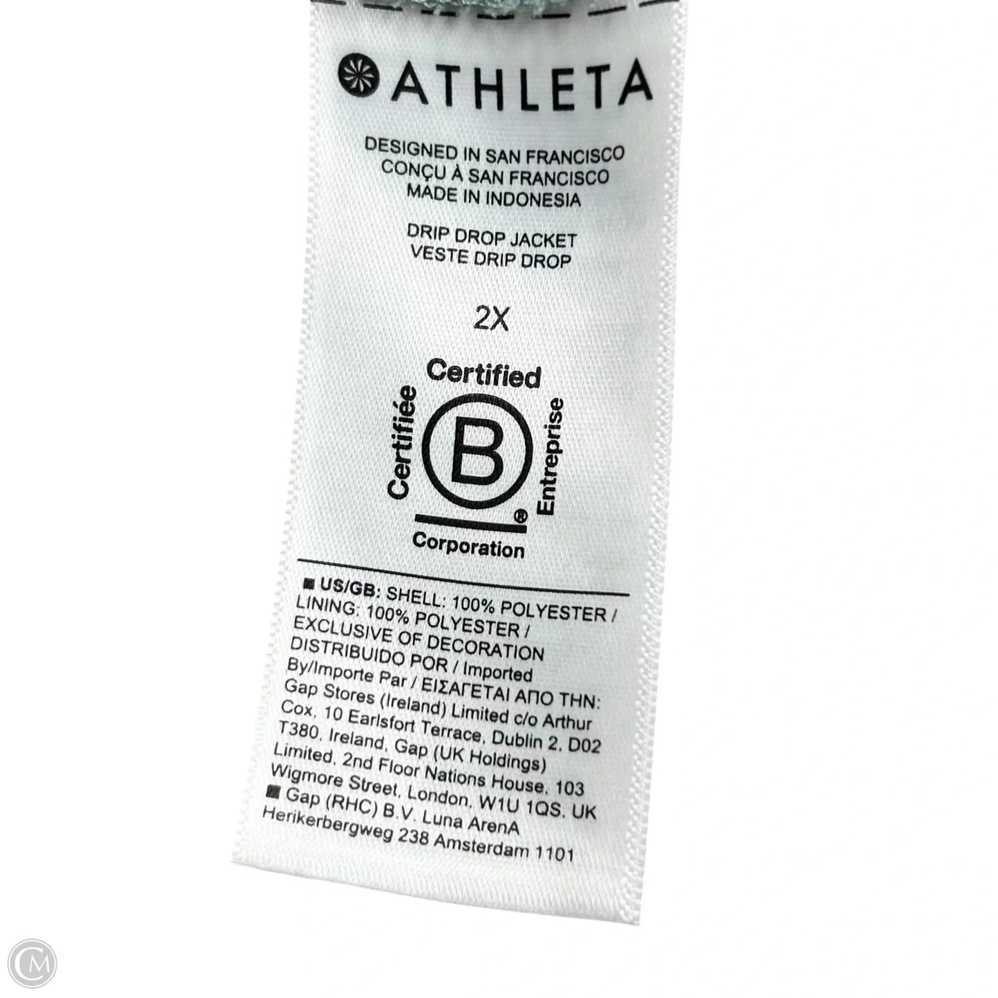 Athletic Jacket By Athleta In Blue, Size: 2x