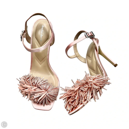 Sandals Heels Stiletto By Charles David In Pink, Size: 7