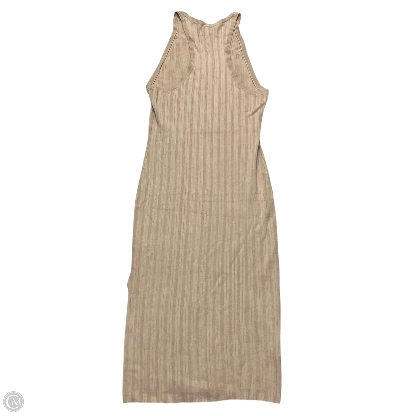 Dress Casual Midi By Abercrombie And Fitch In Tan, Size: L