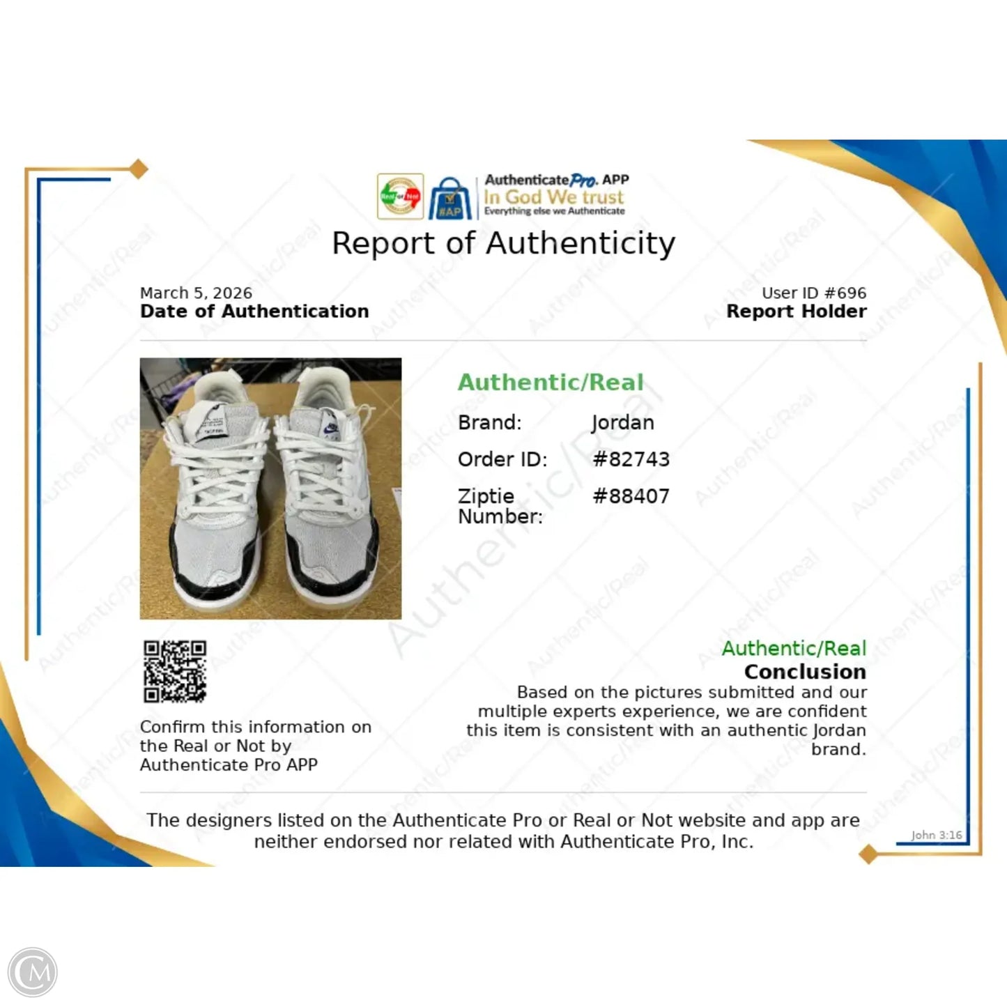 Shoes Luxury Designer By Jordan In White, Size: 10