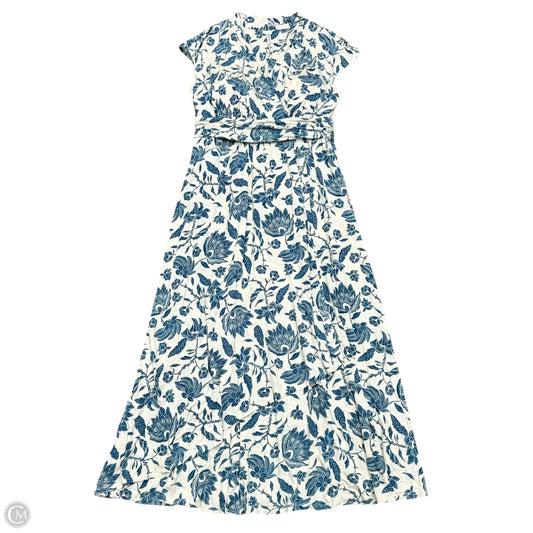 Dress Casual Maxi By Soma In Blue & Cream, Size: L