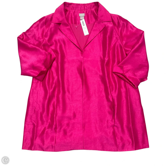 Blazer By Chicos In Pink, Size: Xxl