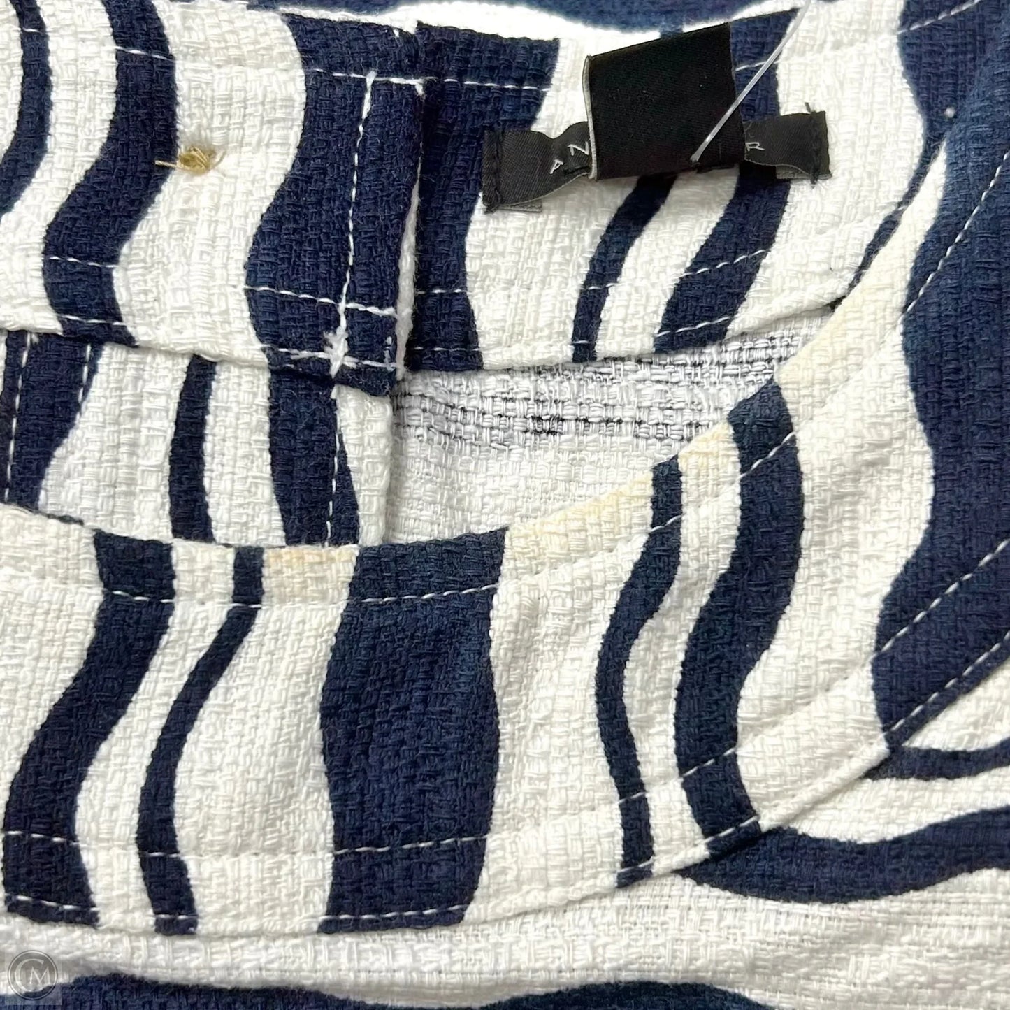 Top Sleeveless By Ann Taylor In Blue & White, Size: S