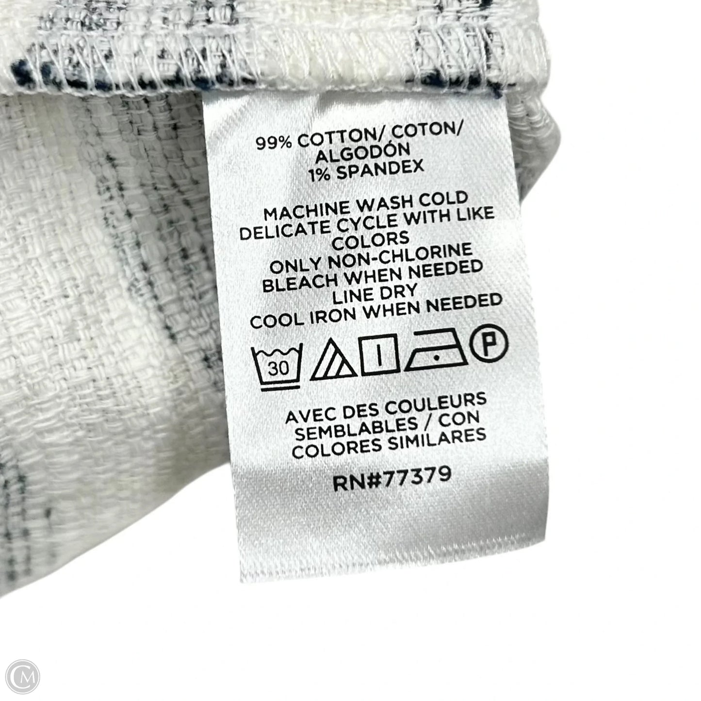Top Sleeveless By Ann Taylor In Blue & White, Size: S
