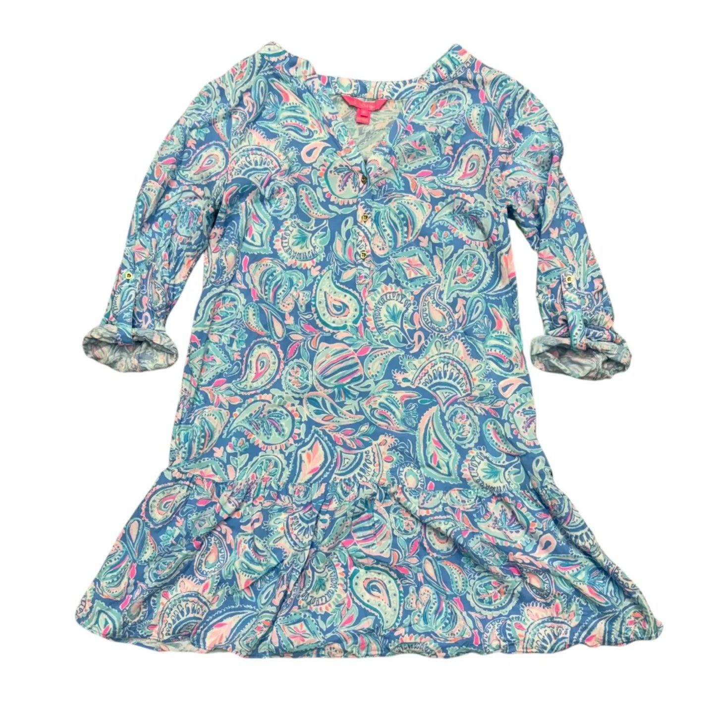 Dress Designer By Lilly Pulitzer In Blue & Pink, Size: M