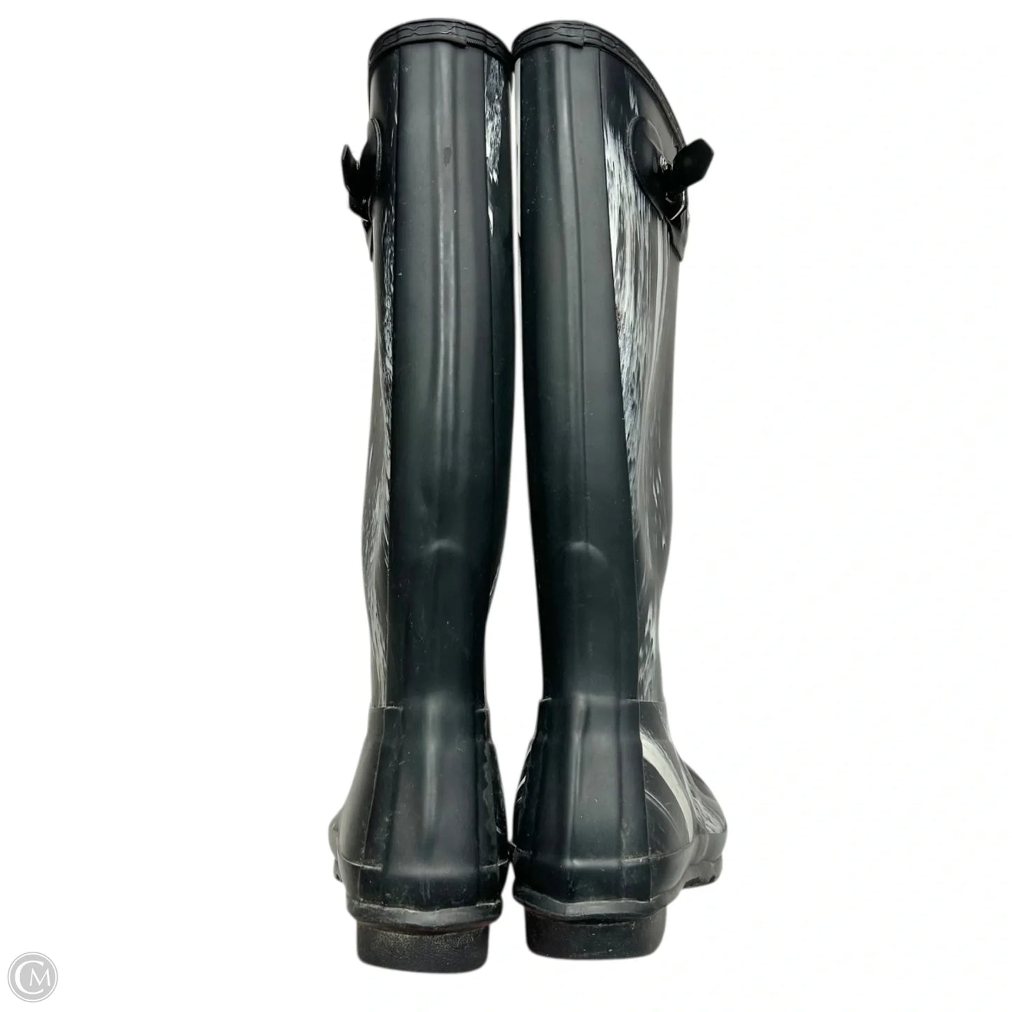 Boots Rain By Hunter In Black & White, Size: 7