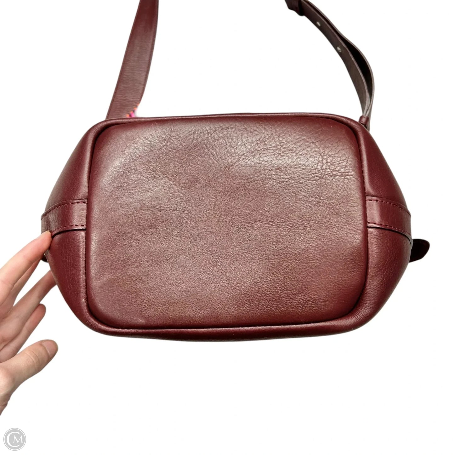 Handbag Leather By Mecha Mendez, Size: Medium