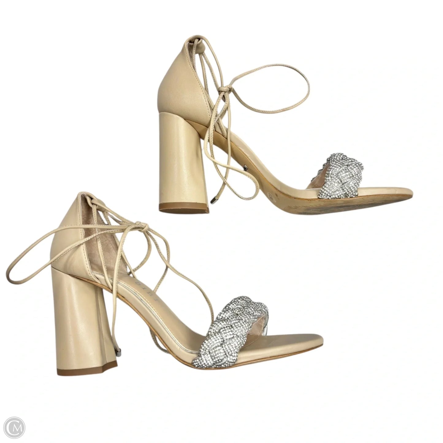 Sandals Heels Block By Gianni Bini In Tan, Size: 8.5