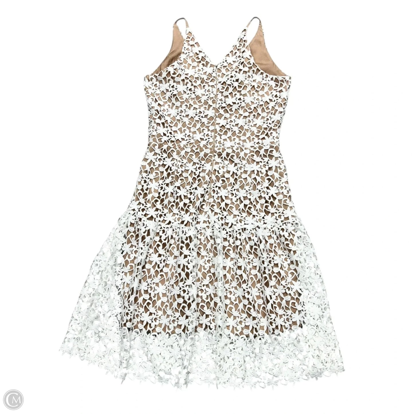 Dress Party Midi By Dress The Population In Tan & White, Size: L