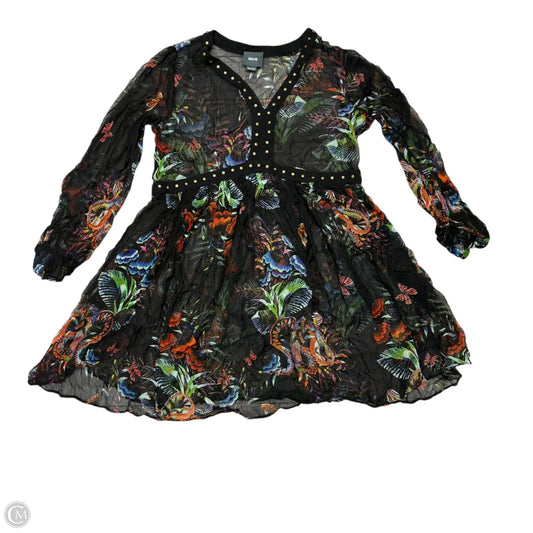 Tunic Long Sleeve By Maeve In Black & Red, Size: M