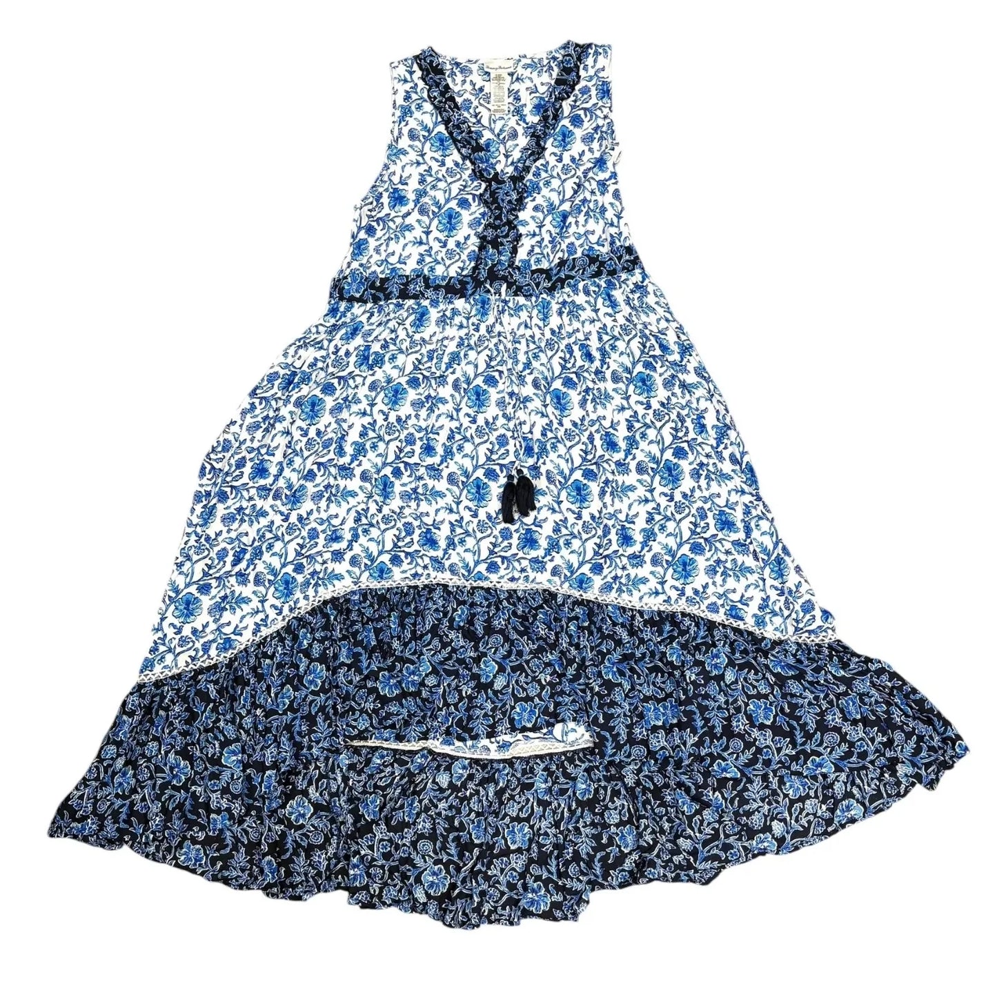 Dress Casual Maxi By Tommy Bahama In Blue & White, Size: M