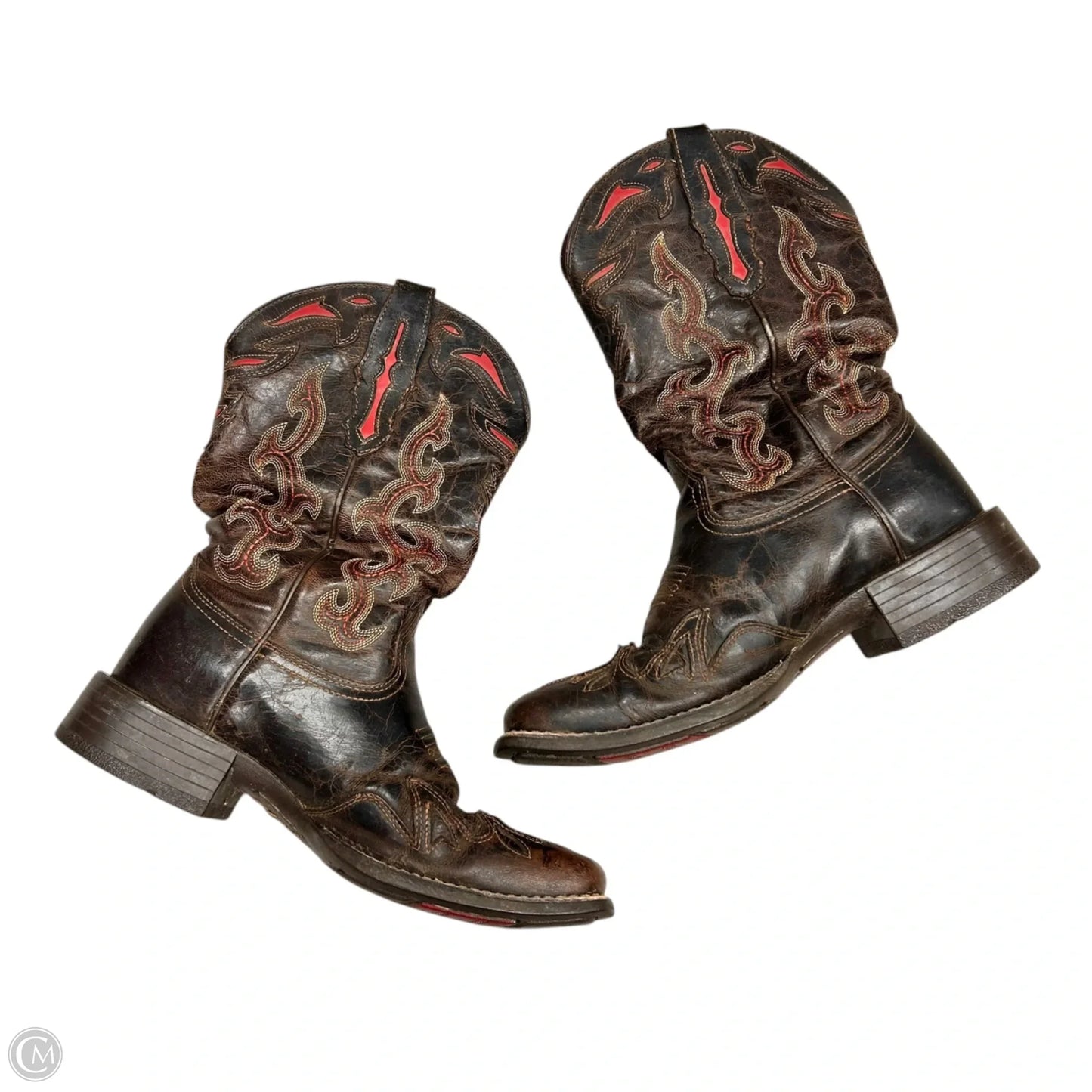 Boots Leather By Ariat In Brown, Size: 7