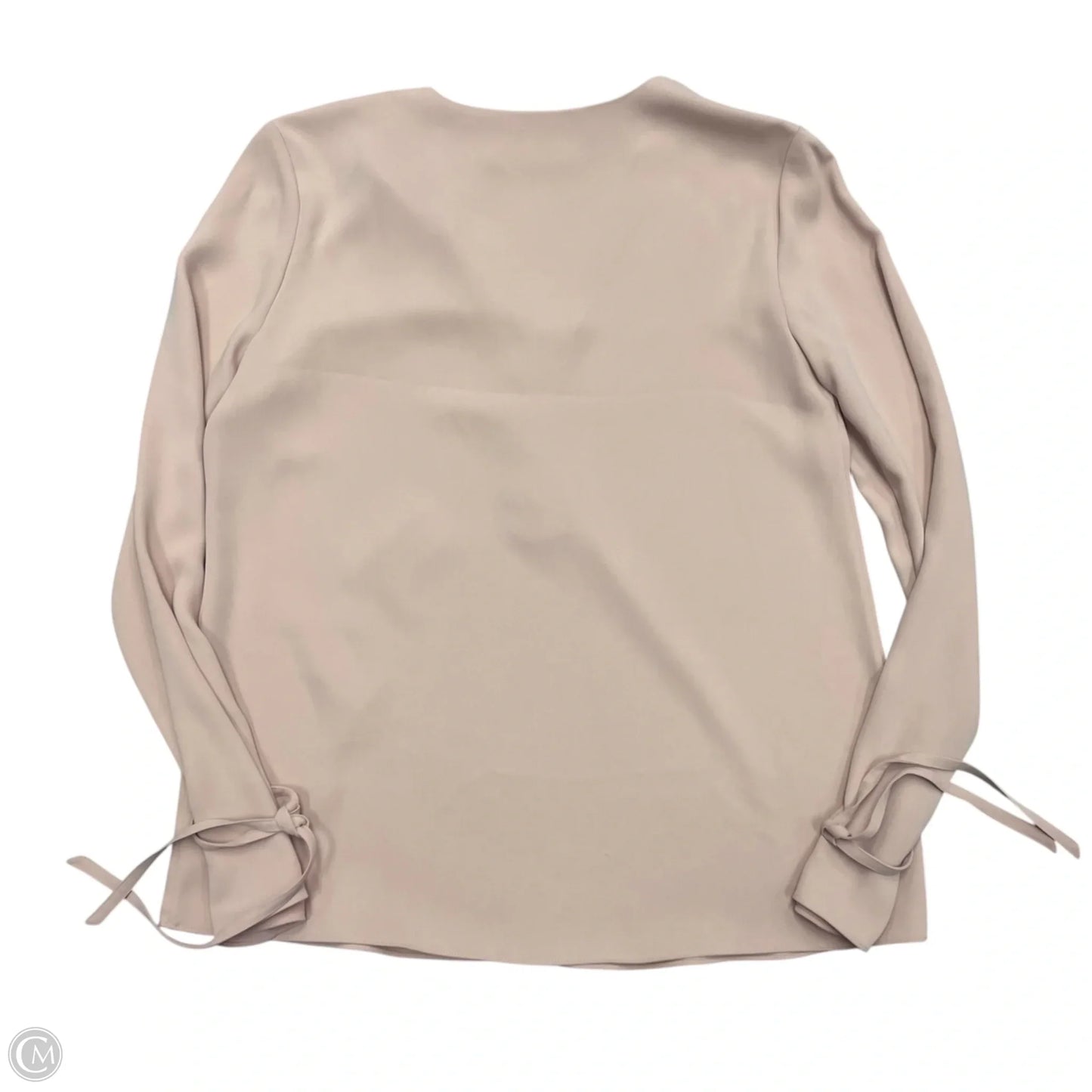 Blouse Long Sleeve By Theory In Pink, Size: M