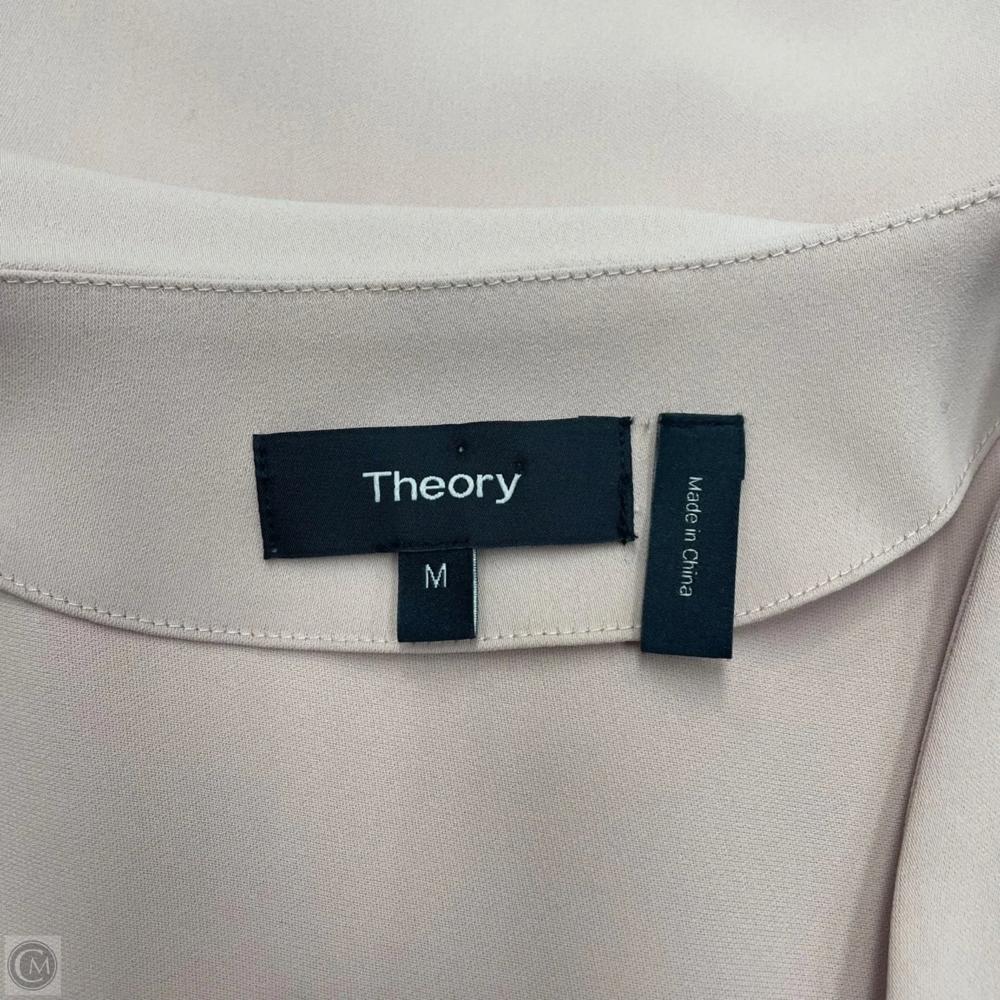 Blouse Long Sleeve By Theory In Pink, Size: M