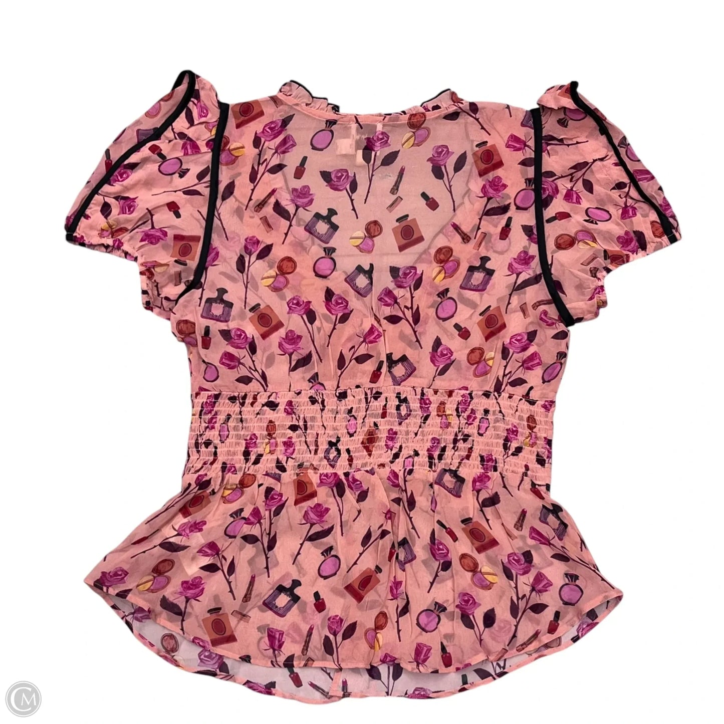 Blouse Short Sleeve By Maeve In Pink, Size: M