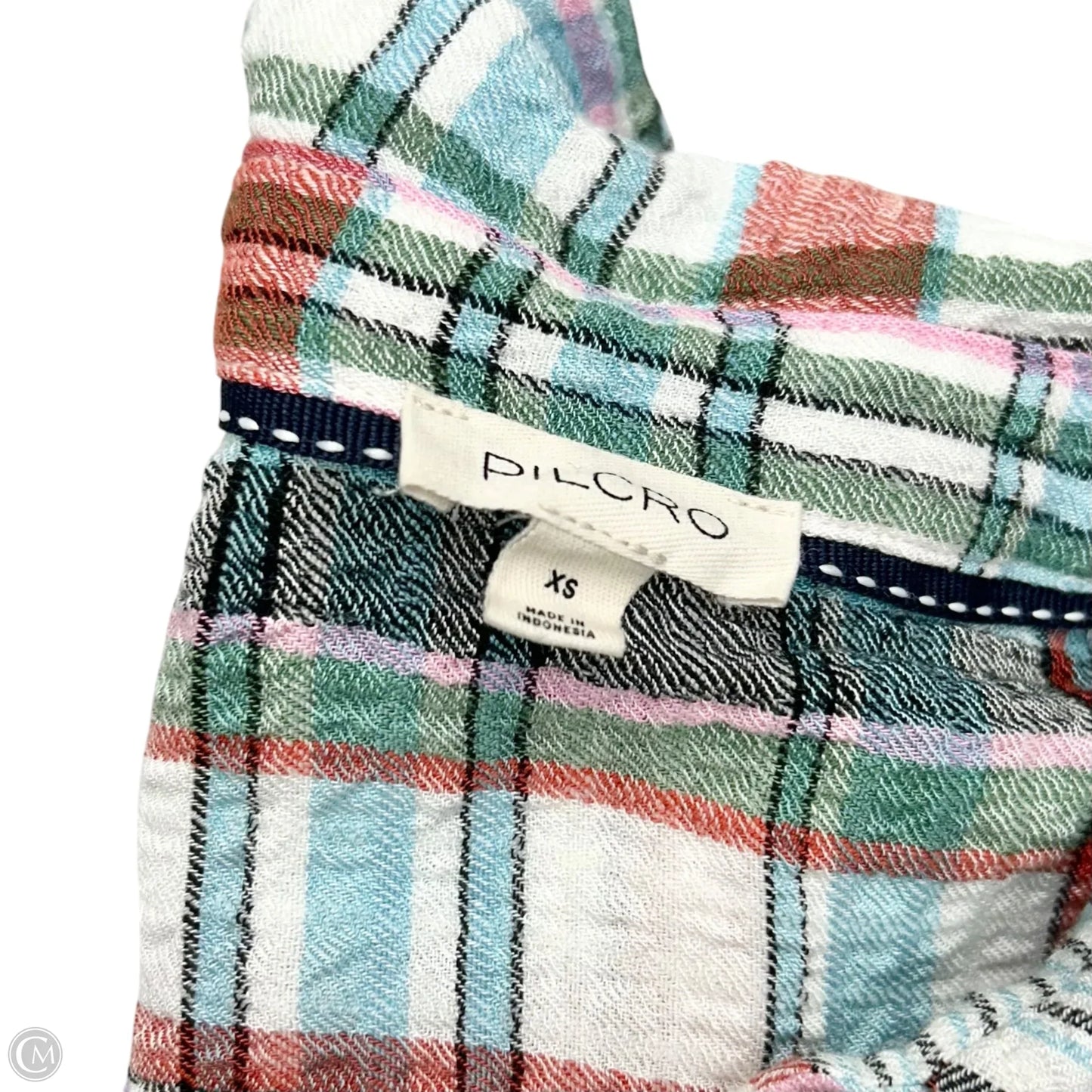 Blouse Long Sleeve By Pilcro In Plaid Pattern, Size: Xs