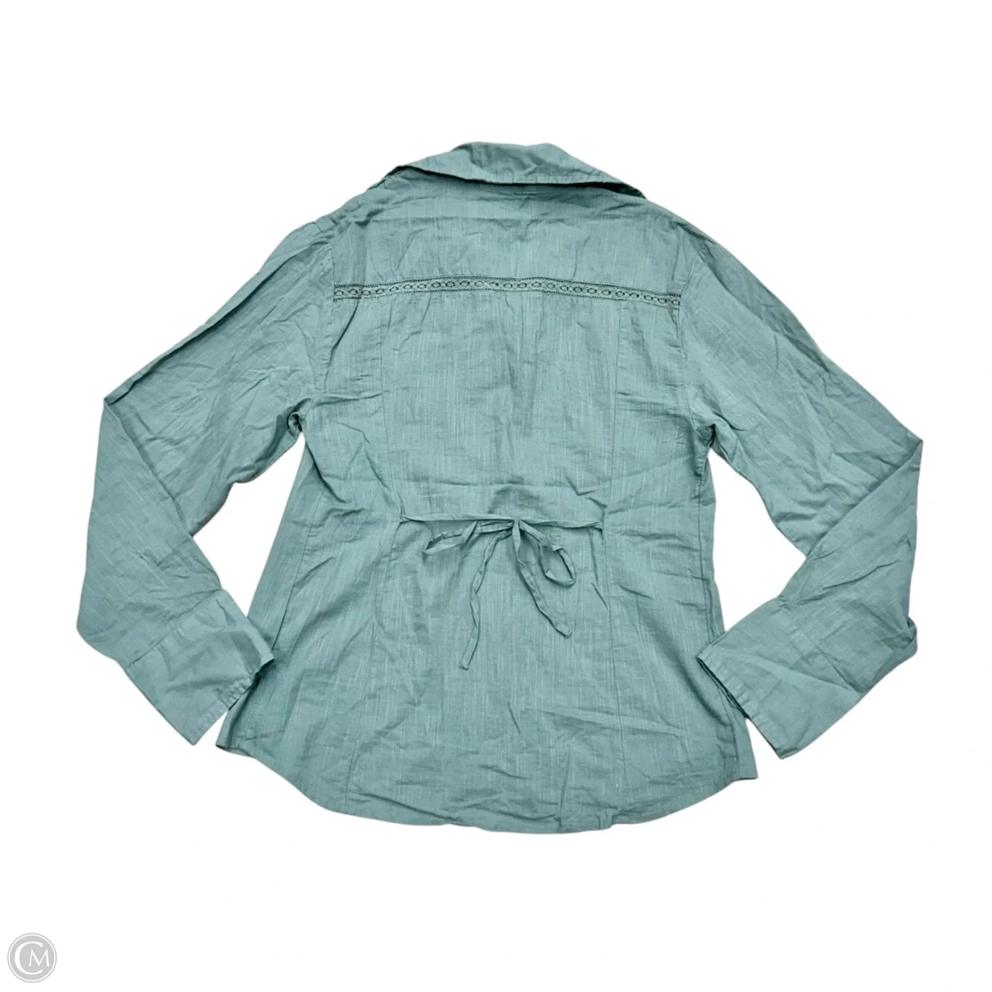 Blouse Long Sleeve By Free People In Teal, Size: M