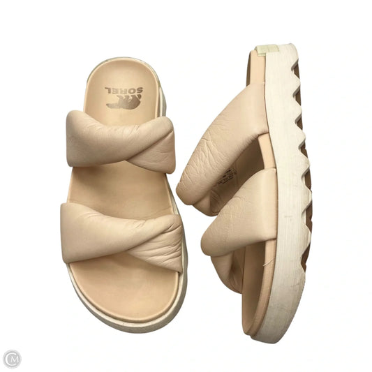 Sandals Flats By Sorel In Pink & Tan, Size: 8.5