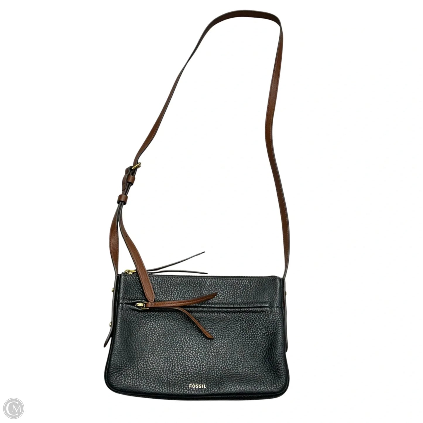 Crossbody Leather By Fossil, Size: Small