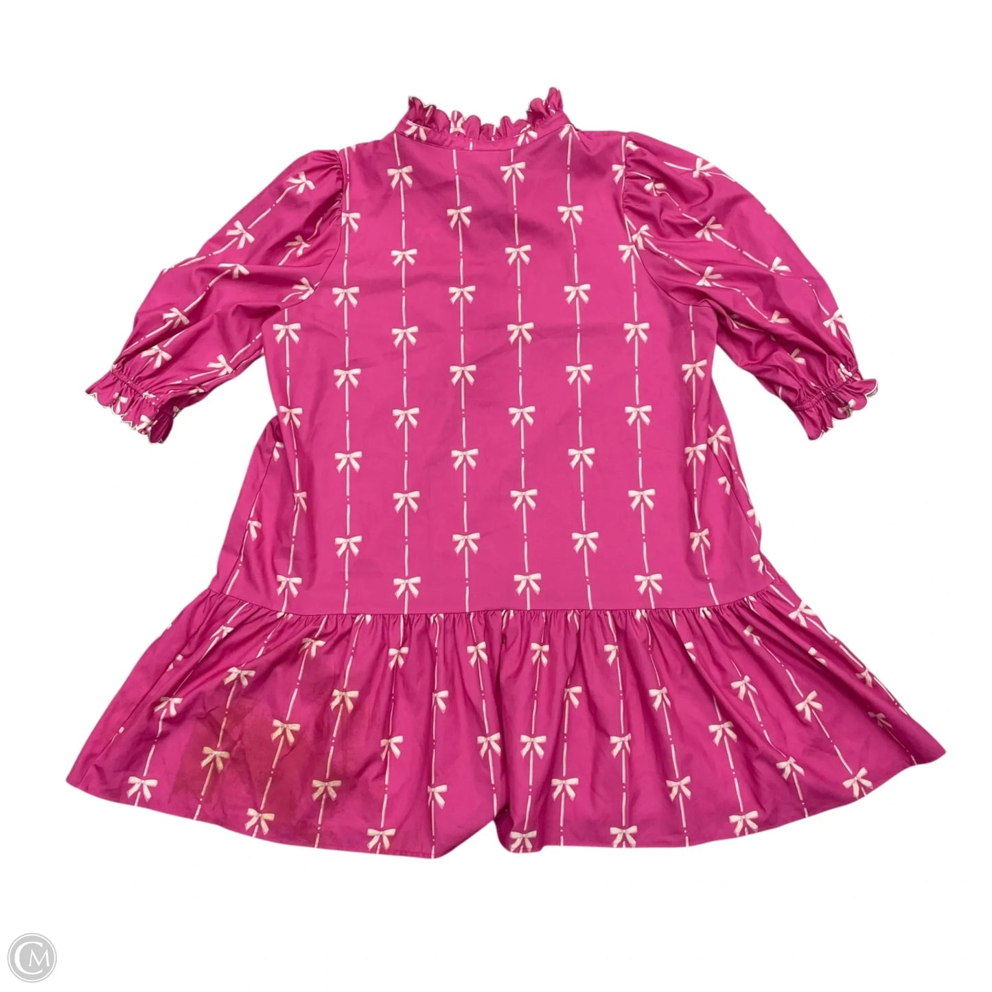 Dress Casual Short By Bibi In Cream & Pink, Size: L