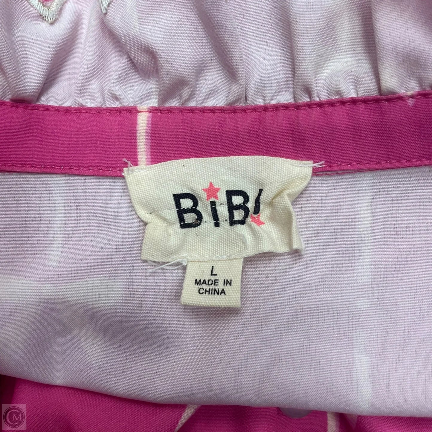 Dress Casual Short By Bibi In Cream & Pink, Size: L