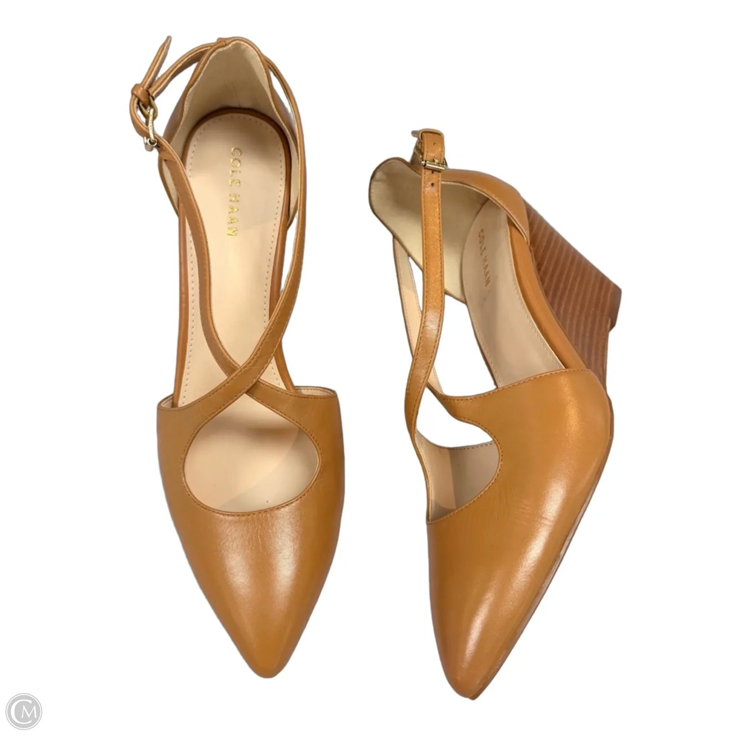 Shoes Heels Wedge By Cole-haan In Brown, Size: 8