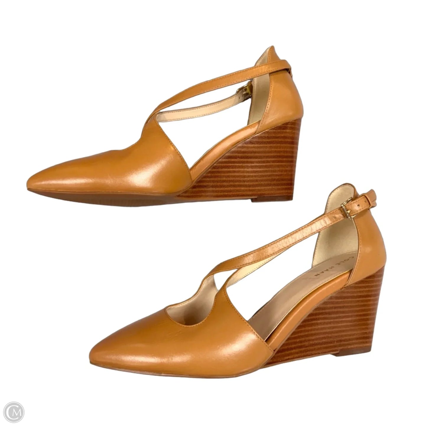 Shoes Heels Wedge By Cole-haan In Brown, Size: 8