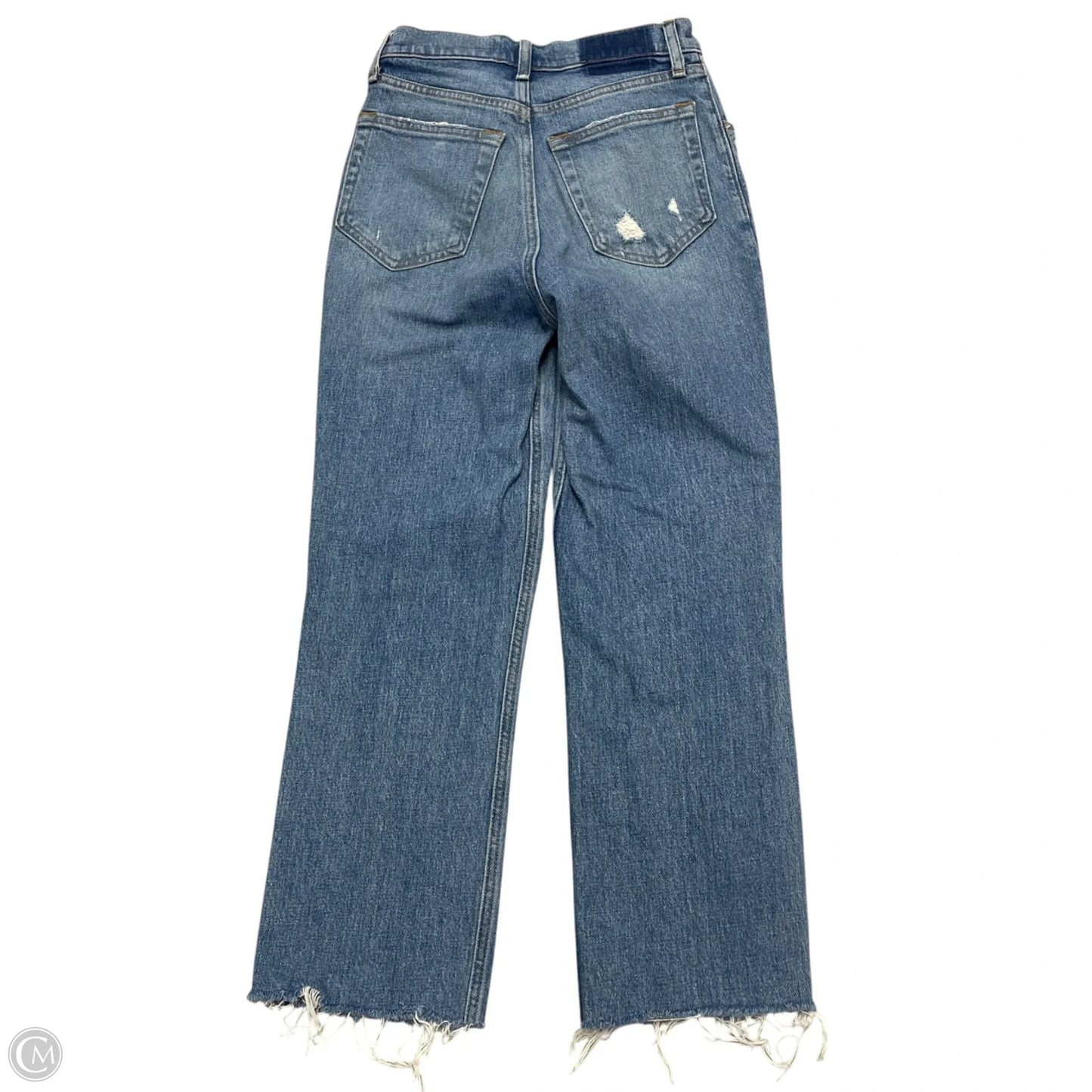 Jeans Straight By Abercrombie And Fitch In Blue Denim, Size: 0