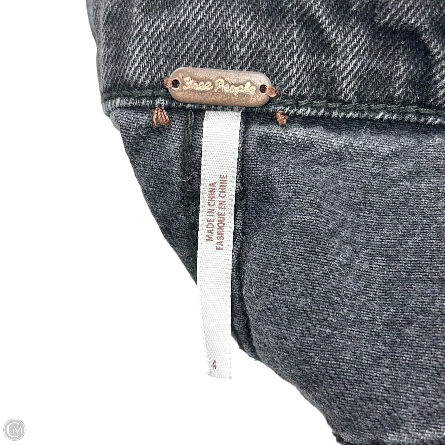 Skirt Mini & Short By Free People In Black Denim, Size: 4