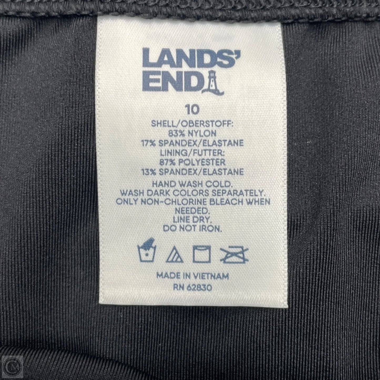 Swimsuit Top By Lands End In Black, Size: M