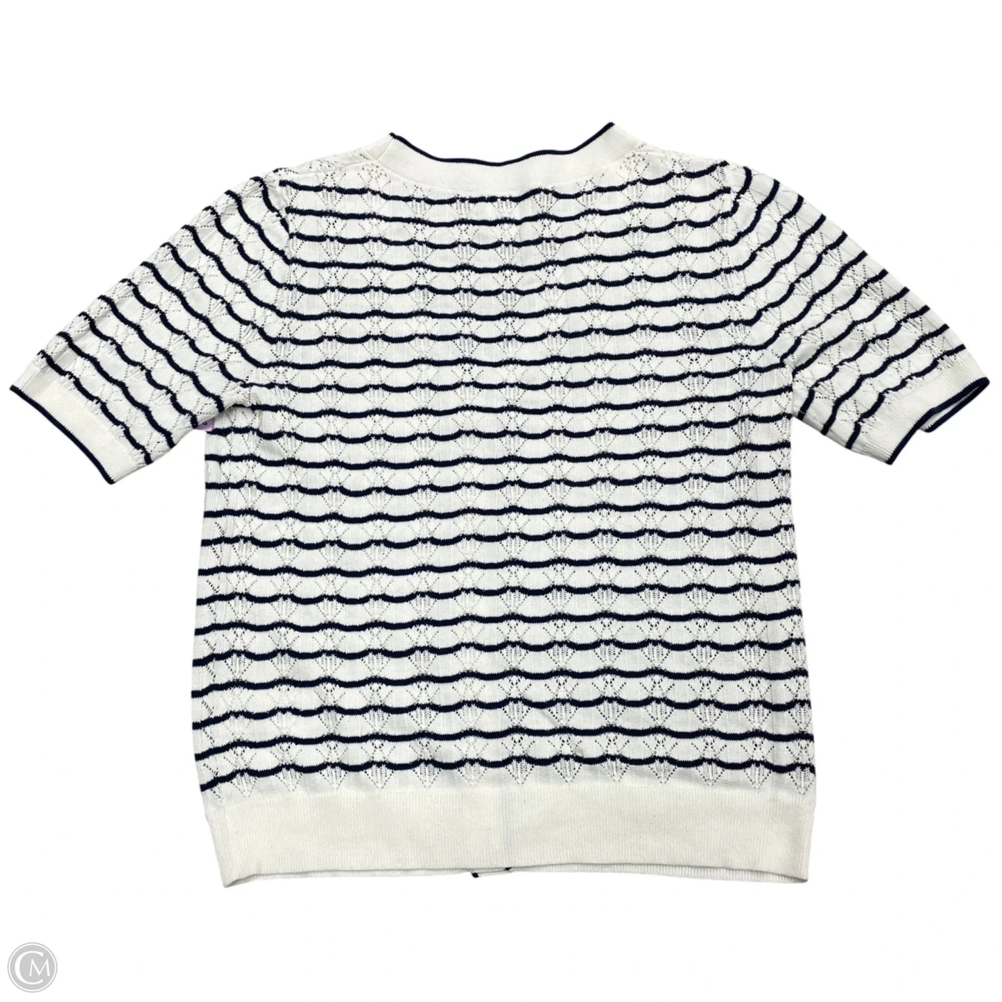 Cardigan By J. Crew In Blue & White, Size: S