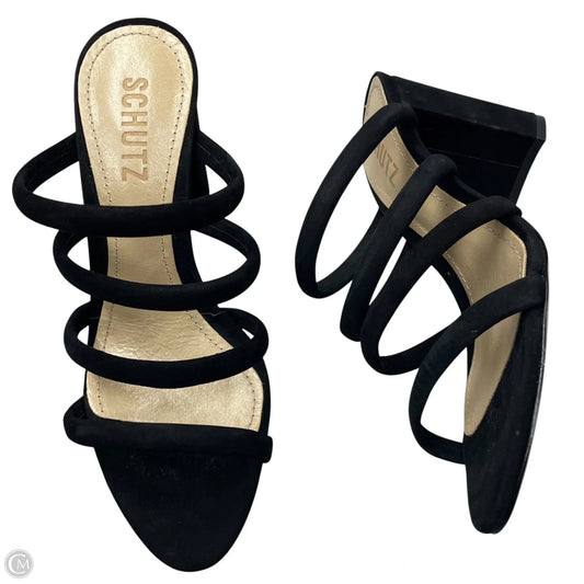 Sandals Heels Block By Schutz In Black, Size: 5.5