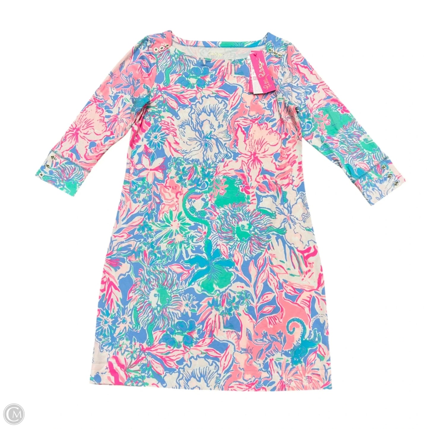 Dress Designer By Lilly Pulitzer In Blue & Pink, Size: Xl