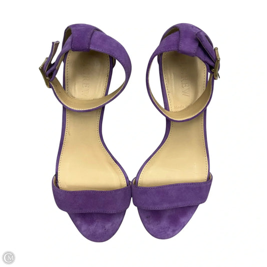 Sandals Heels Wedge By J. Crew In Purple, Size: 5