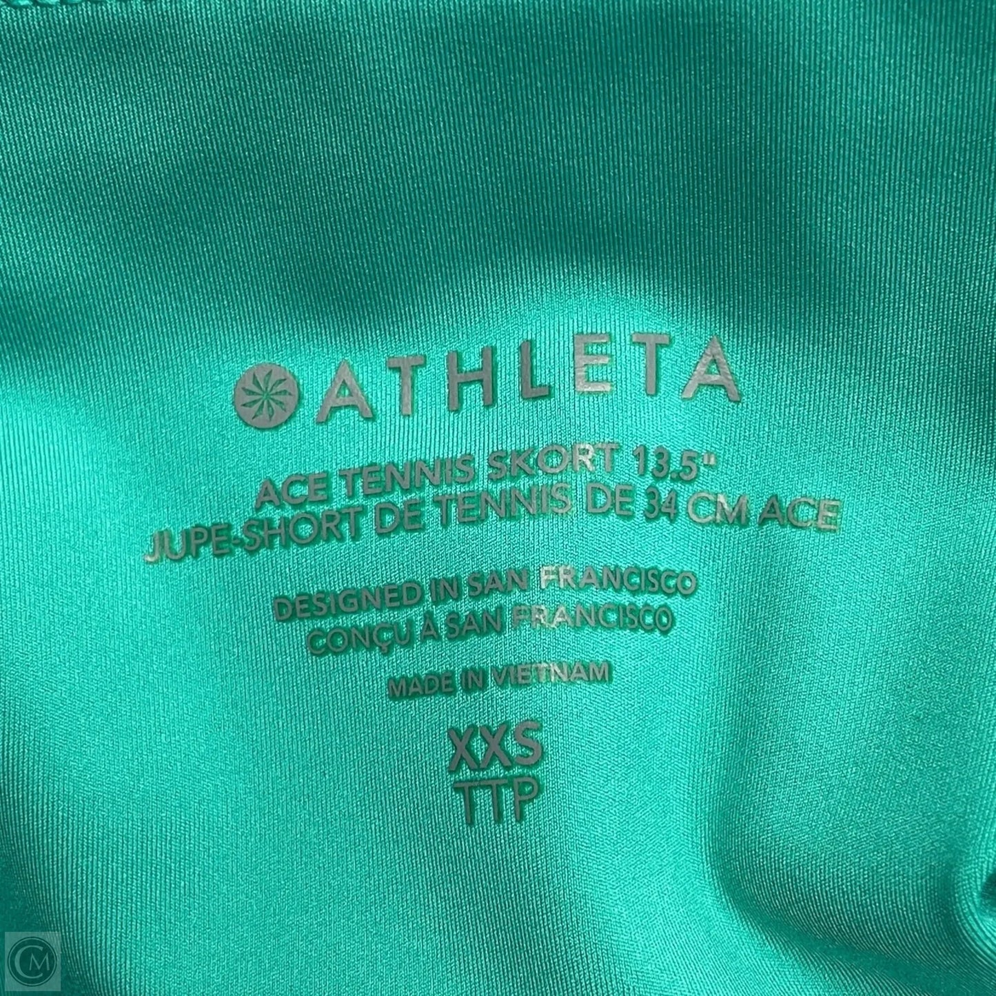 Athletic Skort By Athleta In Teal, Size: Xxs