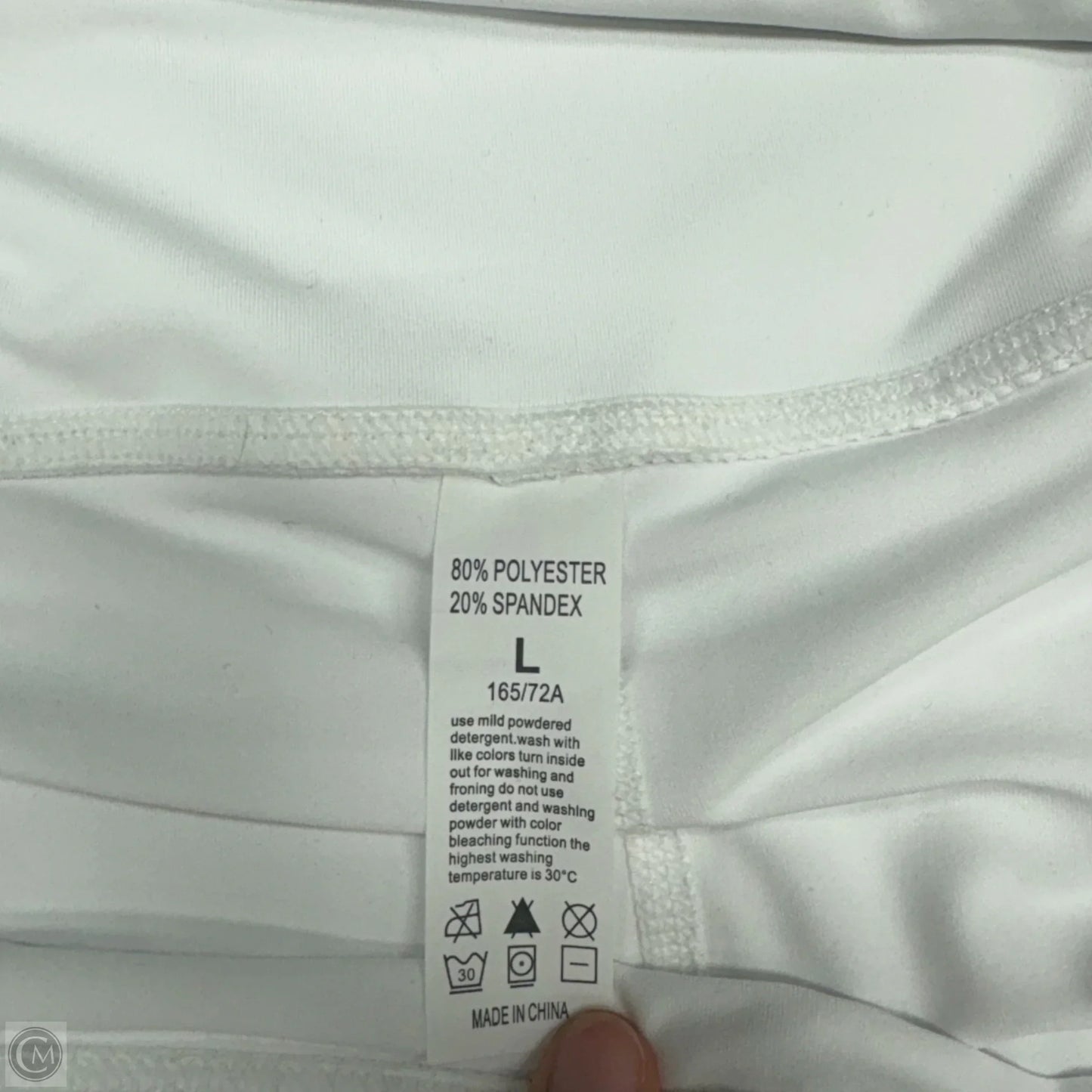 Athletic Skort In White, Size: L