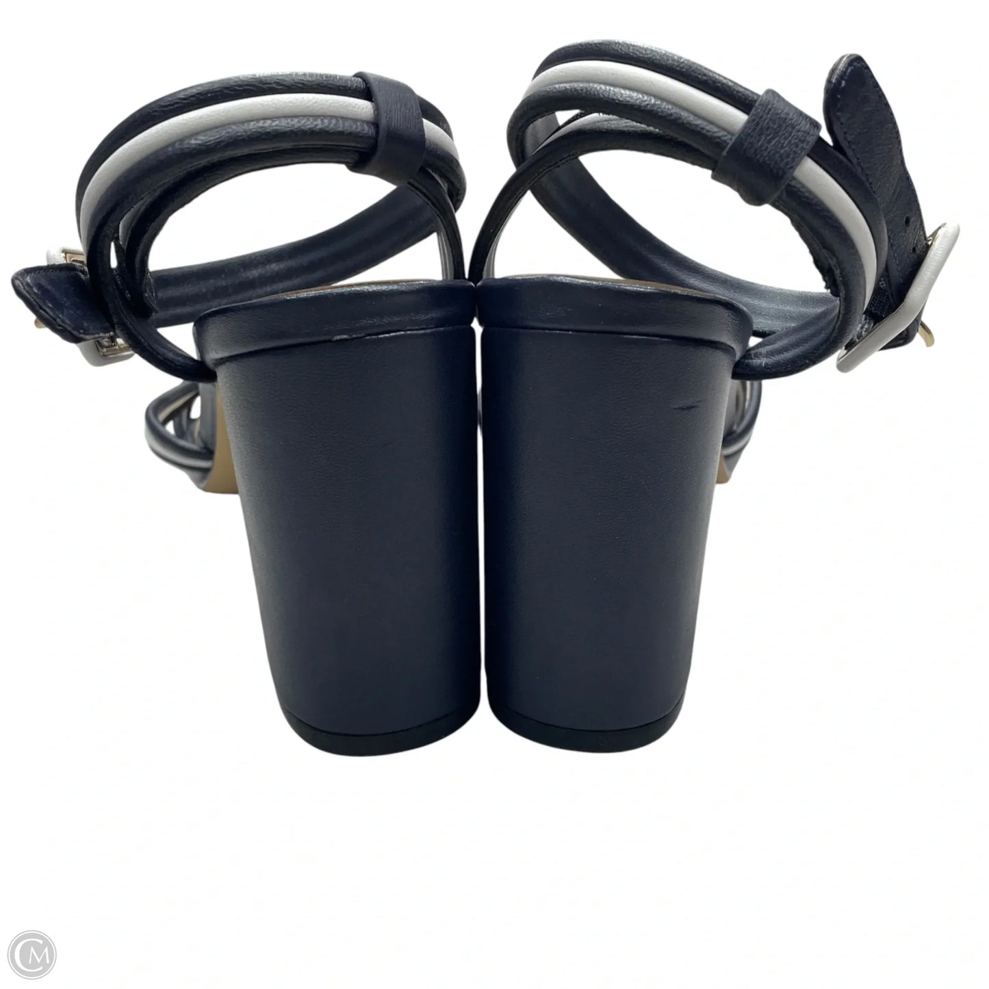 Sandals Heels Block By White House Black Market In Navy, Size: 8.5