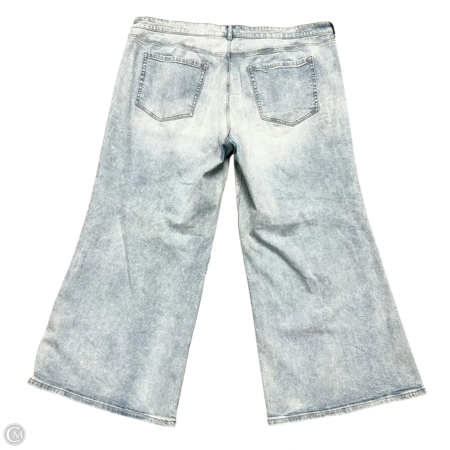 Jeans Wide Leg By Festi In Blue Denim, Size: 22