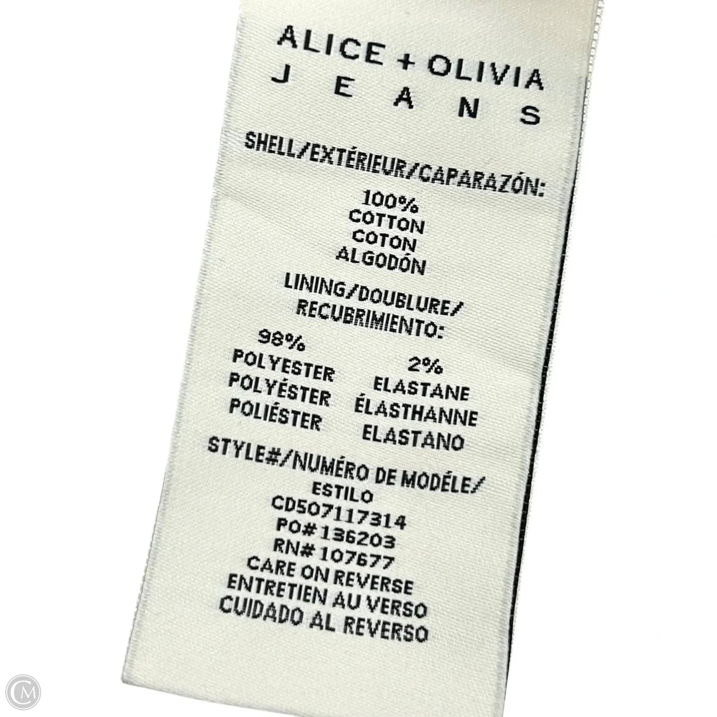 Skirt Designer By Alice + Olivia In Blue Denim, Size: 4