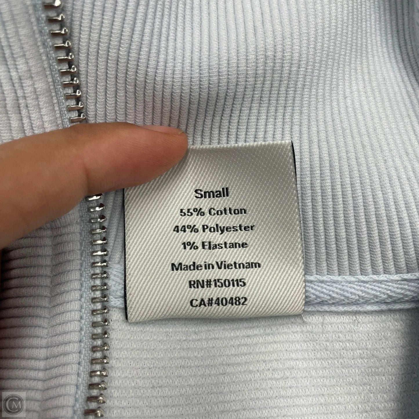 Athletic Sweatshirt Collar By Varley In Blue, Size: S